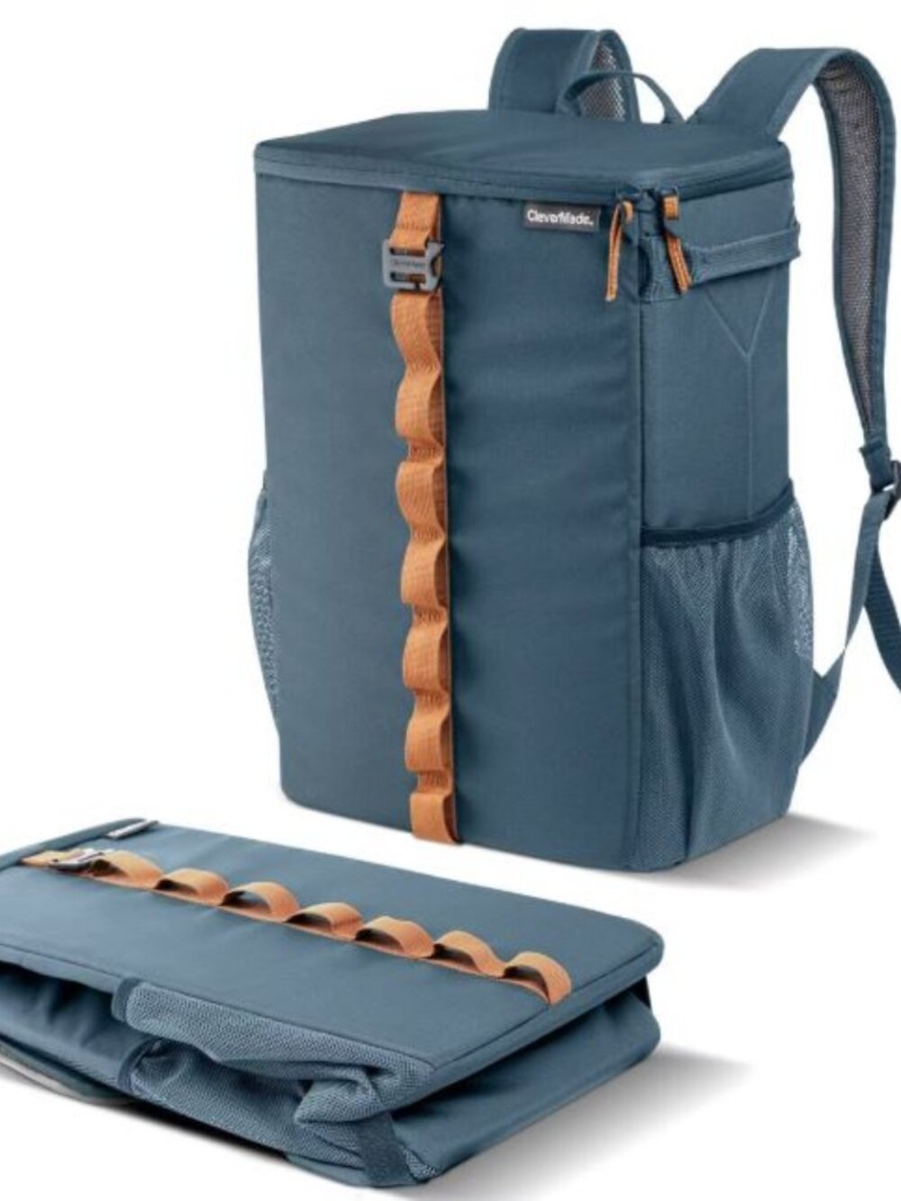 CleverMade Collapsible Tahoe Backpack Cooler - 24 Can - Ocean Cognac